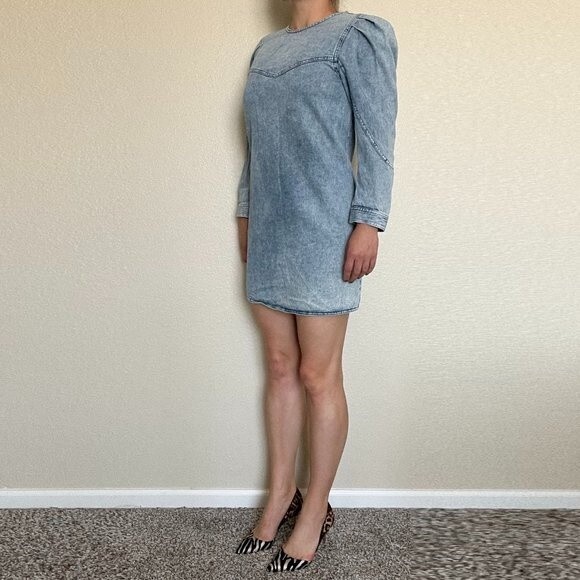 Zara Denim Dress Size XS - Picture 2 of 8